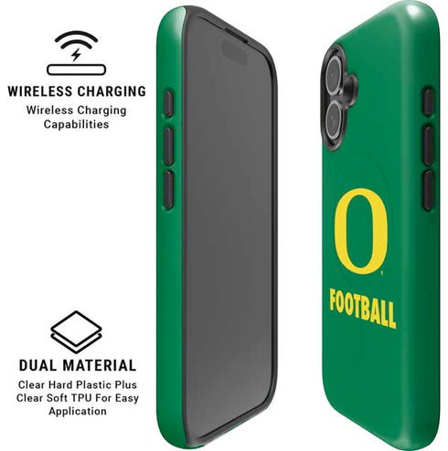 University of Oregon Football Green iPhone 16 Plus Magsafe Impact Case